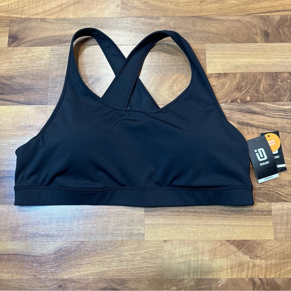 Ideology Plus Size Mid Impact Women's Sports Bra NWT Black Size 3X - Picture 1 of 10
